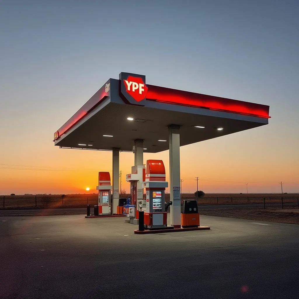 Estación YPF en La Pampa